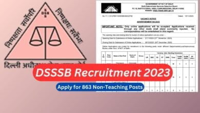 DSSSB Recruitment 2023 Notification